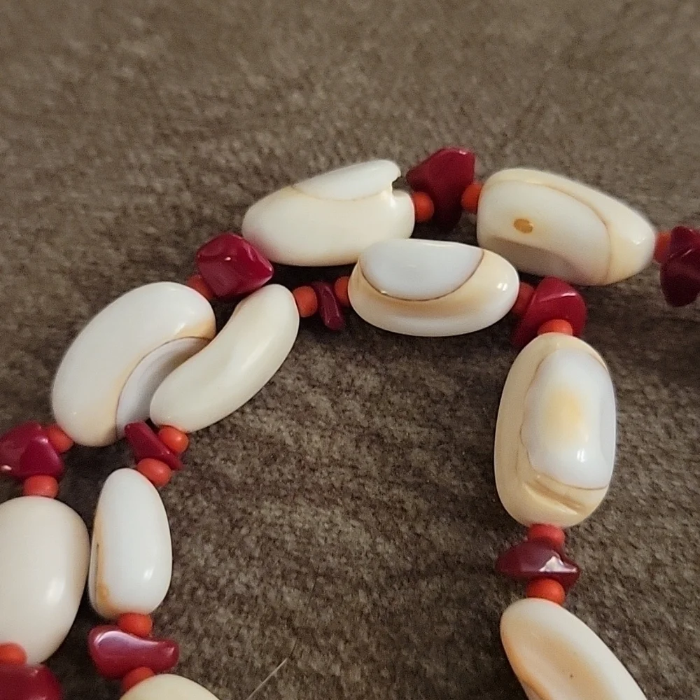 VTG Estate Coral Beaded Necklace